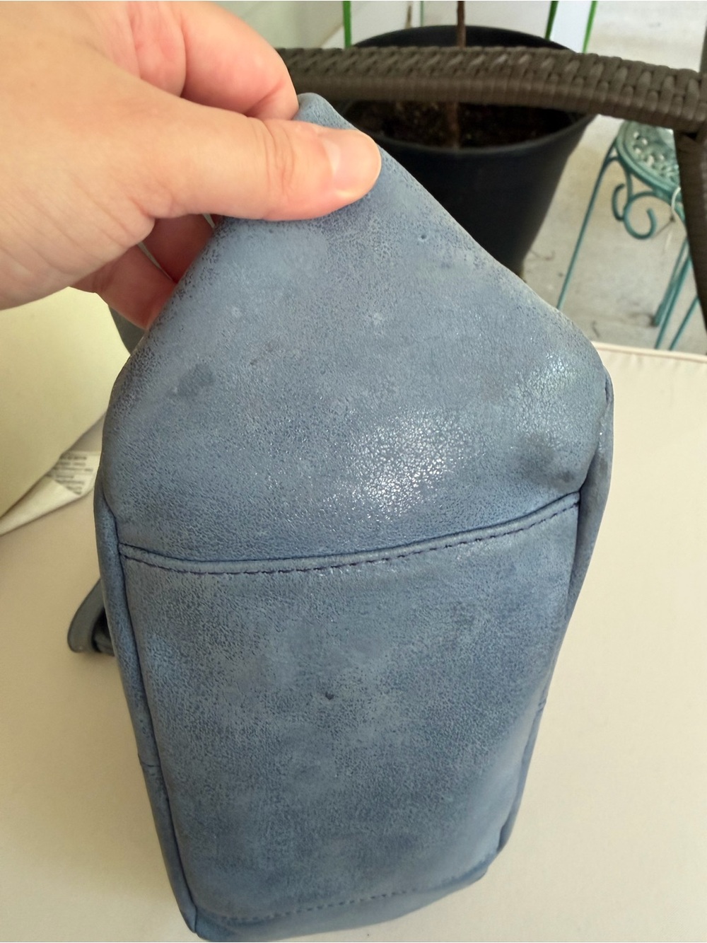 HOBO Azure Shimmery Slate Blue Crossbody - Picture 14 of 14